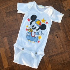 Vintage Dundee Onesies Bodysuit Baby Mickey Mouse Walt Disney Small up to 20 lbs