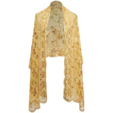 Womens Shawls Sequins Wrap Festival Scarf Soft Cape Elegant Party Gowns Shiny