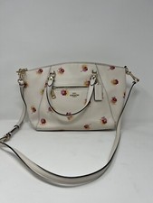 Coach Pebbled Leather Pop Floral Prarie Satchel Crossbody