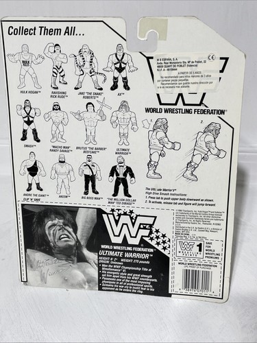 Hasbro WWF Ultimate Warrior Series 1 Ultimate Smash 1990 action figure wwe - Picture 11 of 12