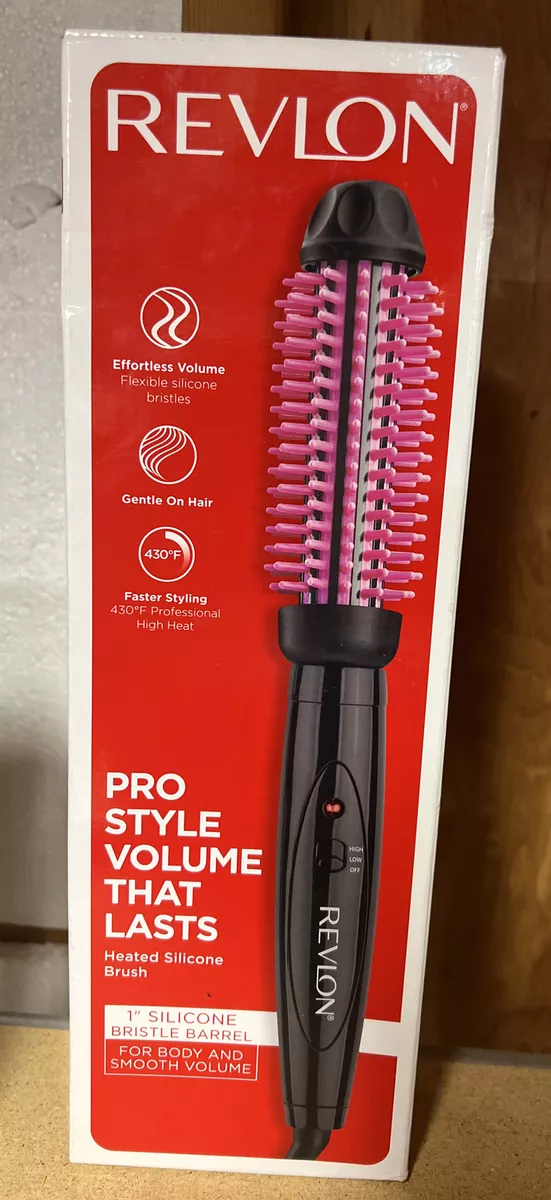 The revlon pro collection heated curling iron with silicone cheap brush