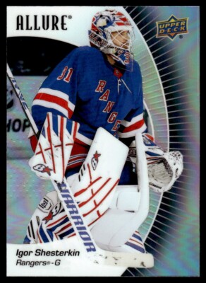 Igor Shesterkin Black Rainbow 2023-24 Upper Deck Allure #6 Hockey Card New York