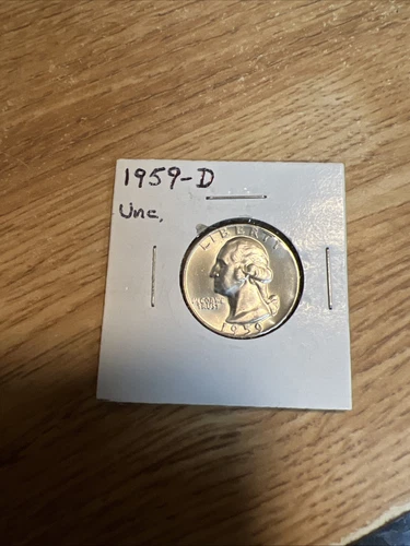 1959 -D  Washington Quarter 25c  - GEM BU 90% Silver US Coin - SP