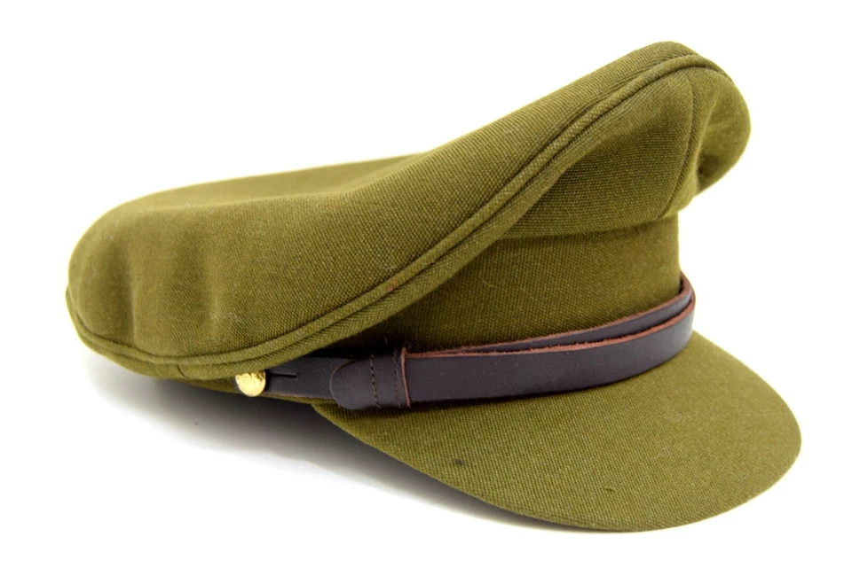 British Army 1940's Khaki Peak Cap WWII Officers No2 Dress Uniform Hat WW2 Issue - Image 4 of 4