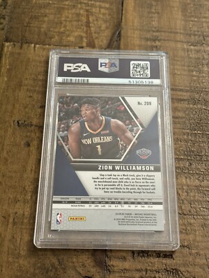 ZION WILLIAMSON 2019 Panini Mosaic Rookie RC #209 PSA 8 NM New