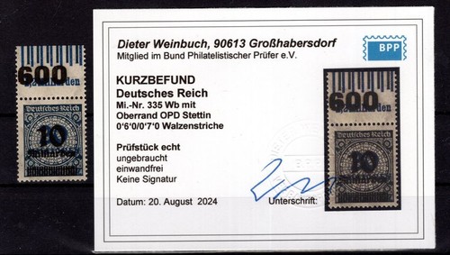 Dr-Infla Opd Szczecin 335AWb With Edge Fold, MNH Mint Brand * BPP (AA9