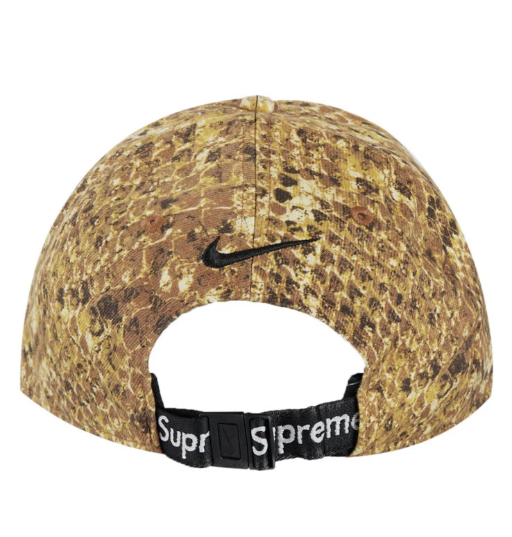Supreme/NIKE ACG DENIM 6-PANEL HAT COLOR GOLD SNAKESKIN ONESIZE