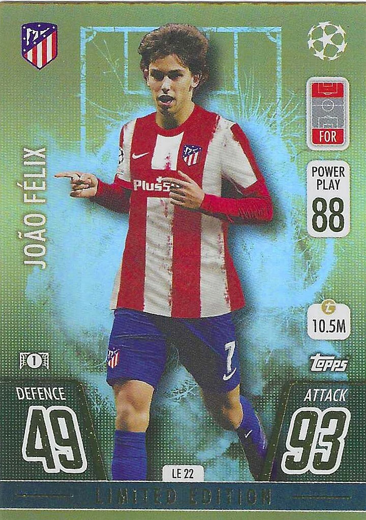2021-22 TOPPS MATCH ATTAX UEFA JOAO FELIX LIMITED EDITION