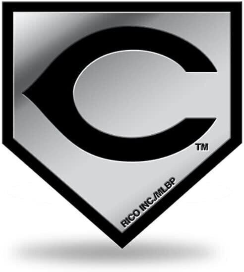 Cincinnati Reds Auto Emblem, Silver Chrome Color, Raised Molded Plastic, 3.5...