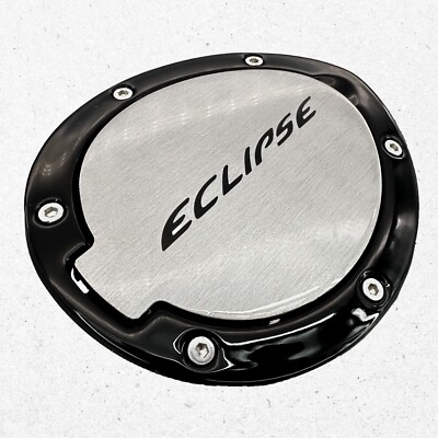 Mitsubishi OEM Fuel Access Door Cover Brushed Aluminum Alloy