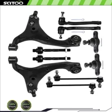 10Pcs For 2007-2012 Hyundai Elantra Control Arm Tie Rod End Ball Joint Sway Bar