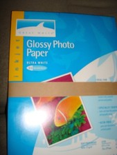 GREAT WHITE GLOSSY PHOTO PAPER INKJET 3 PACKAGE WITH 8 SHEETS PER PACKAGE