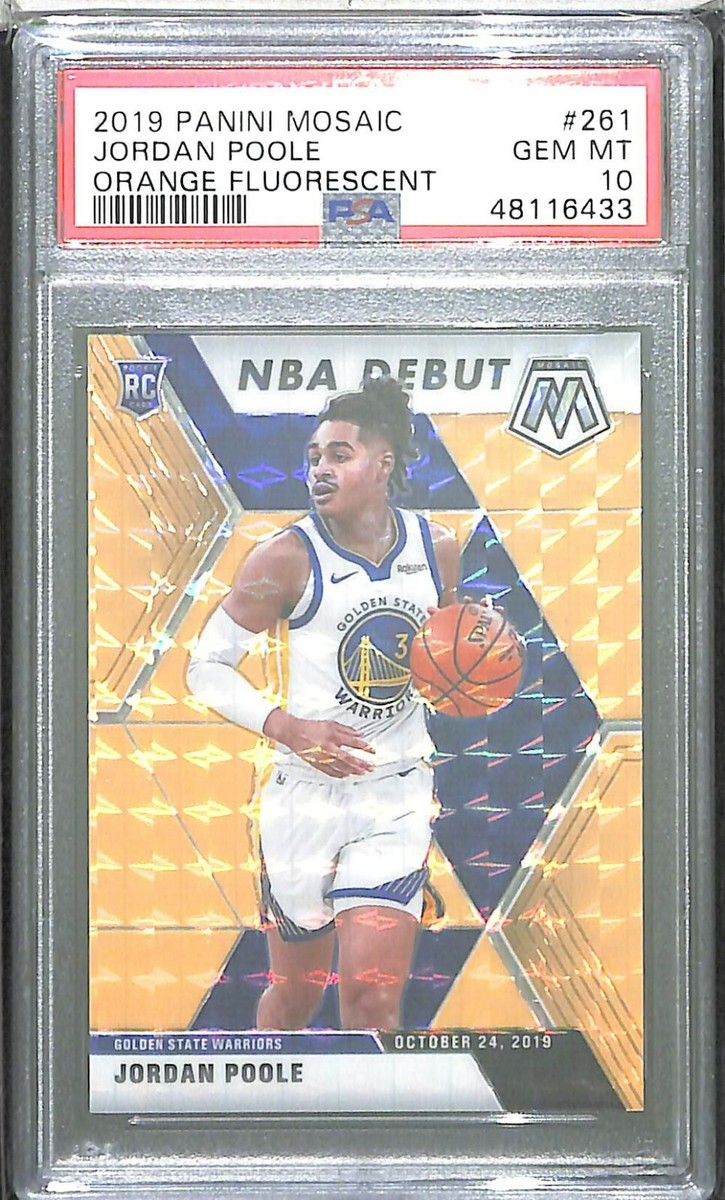 2019-20 Panini Mosaic Orange NBA Debut #261 Jordan Poole No 23 of