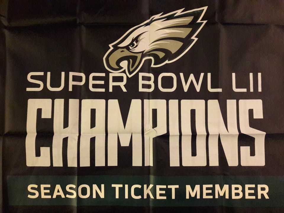 Philadelphia Eagles Super Bowl Season Ticket Holder Flag banner