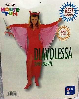 CARNEVALE HALLOWEEN VESTITO DIAVOLESSA DIAVOLO DEVIL WOMAN TAGLIA