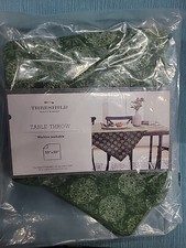 Threshold Table Throw 50" x 50" - Easy Care Machine Washable - Green-