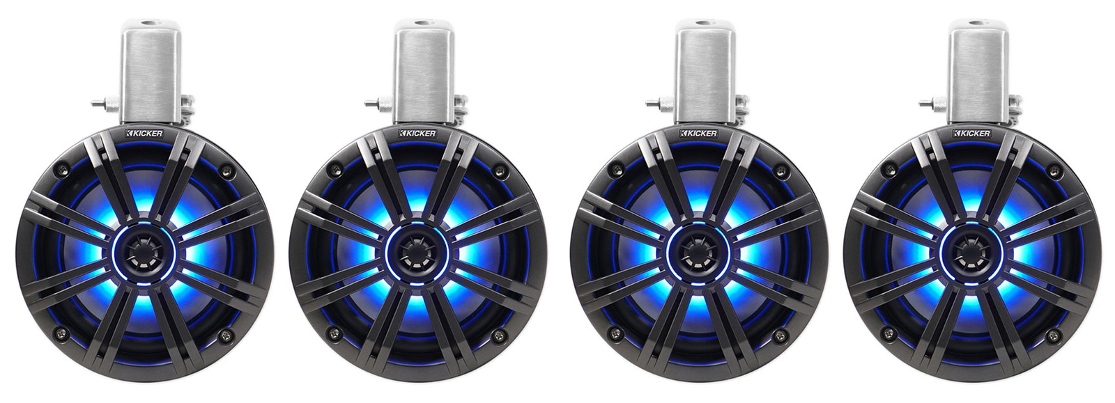 4 Колонки KICKER 45KMTC65 65 780 Вт для морской лодки вейкборда Башенные колонки со светодиодами 202690₽