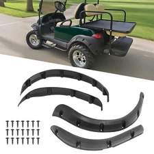 4-PCS Front & Rear Fender Flares Set for Club Car Precedent Golf Cart - PP+ABS