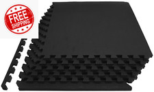 Puzzle Exercise Mats Eva Foam Interlocking Tiles Gym Fitness 6 Piece, 24 Sq Ft