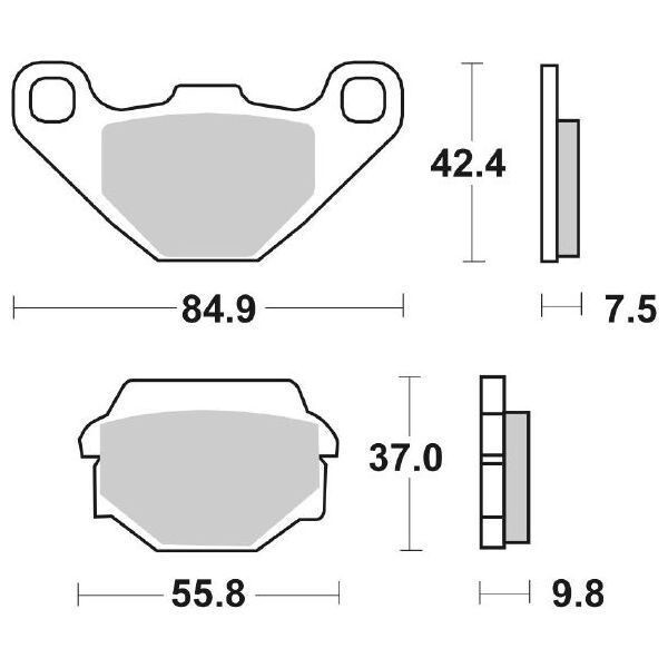 Brake Pads SBS 586 Si Kawasaki KLR (KL650A6F A7F) USA 650 2006 2007 - Picture 1 of 1