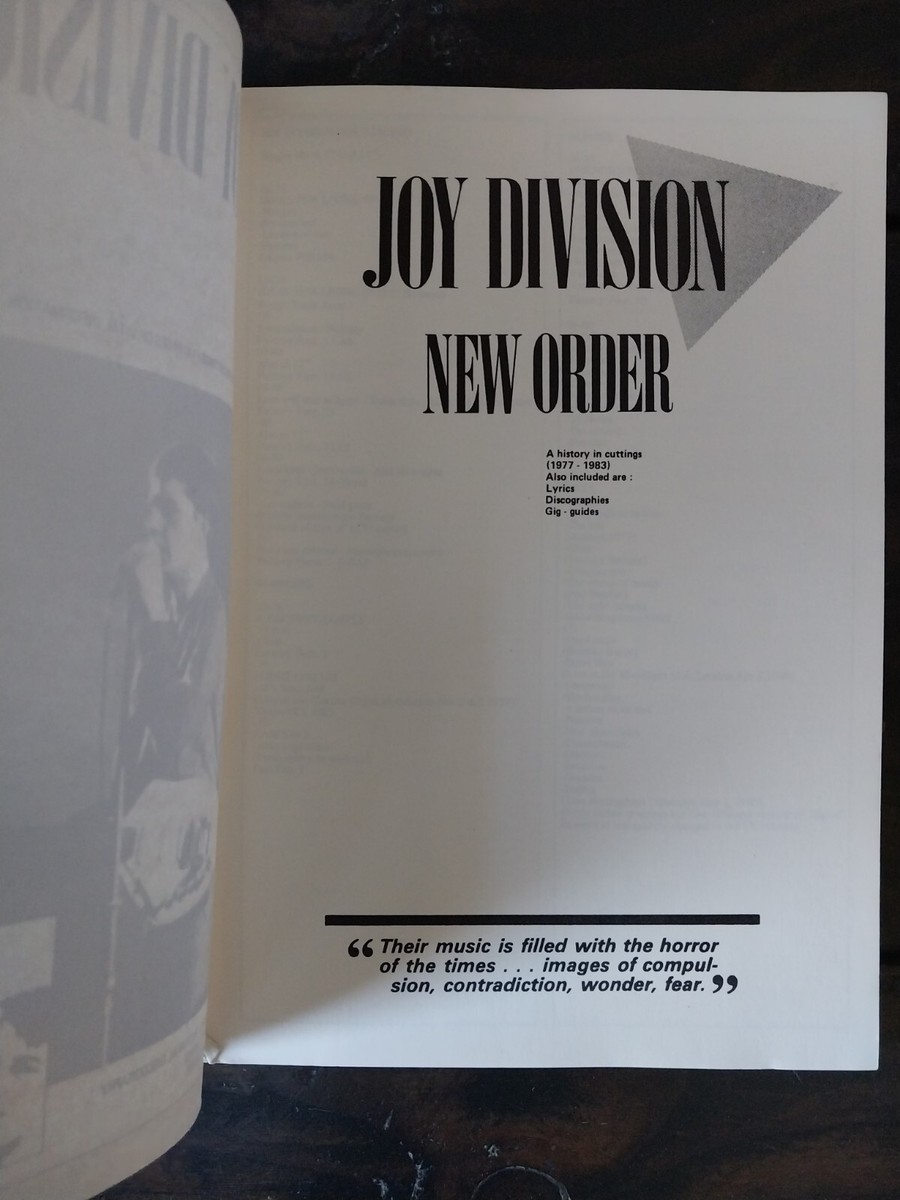 Joy Division New Order - A History in Cuttings (1977-1983