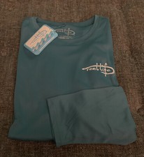 Nwt Reel Life Sun Ray Defender LS Fishing Shirt Mens Size XXL Etched Waves D24
