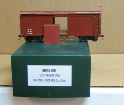 SPECTRUM 27097 On30 Box Car - Oxide Red (Data Only)