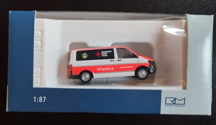Rietze 53883 - 1/87 Volkswagen T6 DRK KV Stuttgart-Hitzebus - New