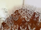Extensive Vintage Spiegelau Etched Crystal Glassware Set w/Decanter and Pitcher — photo 4