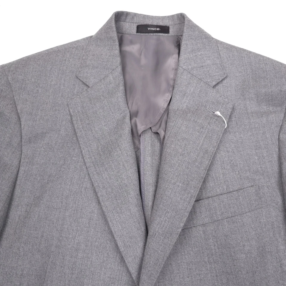 Terno masculino VINCE Iker cinza claro drago lã flanela duas peças tamanho 38R X 30 - Imagem 2 de 4