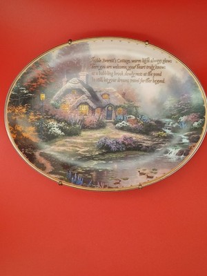 Vtg 1998 Thomas Kinkade COTTAGE BY THE SEA Plate-6th Issue for Bradford Exchange
