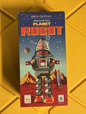 Planet Robot Black Tinplate Key Wind-up Walking Robot Schylling MS-430
