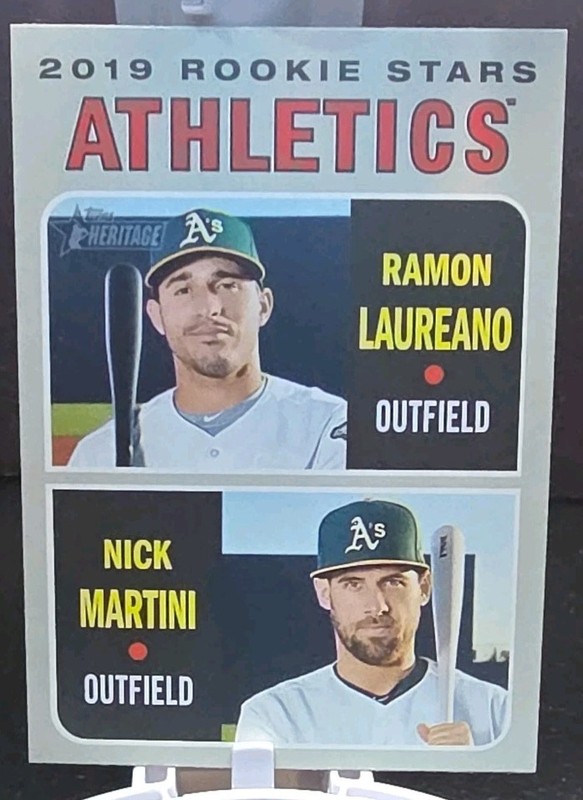 2019 Topps Heritage - Rookie Stars Ramon Laureano, Nick Martini #21 (RC)