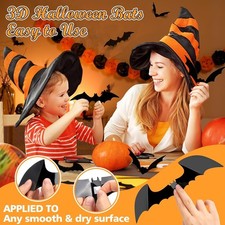 100Pcs Bats Halloween Decorations: Halloween Bats Wall D cor Bat Stickers Decals