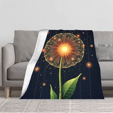 Cozy Flannel Blanket with Radiant Design - Soft Warm Perfect for Sofa Travel Bed