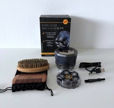 Glatzenwerk 6D Glatzenrasierer Set mit B&uuml;rste, Kamm, Ersatzklinge & Beutel USBC