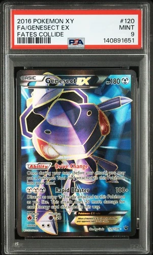 2016 POKEMON XY FATES COLLIDE #120 FULL ART/GENESECT EX PSA 9