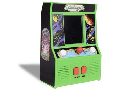 Basic Fun Galaga Mini 80 s Retro Arcade Video Game 4C Screen Fights Off Aliens