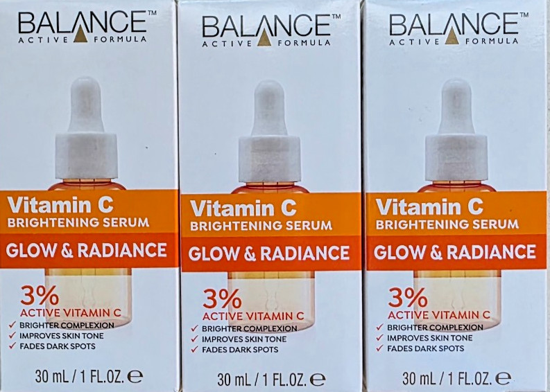 Balance Active Vitamin C Serum 3% 30ml x3 Glow & Radiance Free Postage