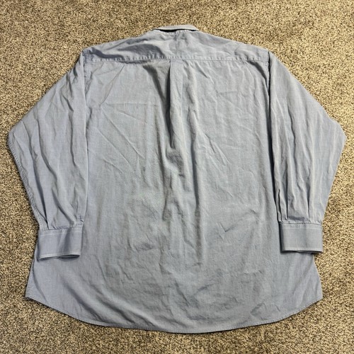 Gitman Bros Shirt Mens 18 35 Blue Oxford Button Down Made USA TTX Oxford 90s - Picture 10 of 10