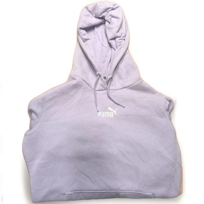 PUMA Damen Kapuzenpullover XS Lila mit Kapuze und Logo für Freizeit & Sport