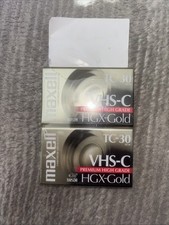 Lot Of 2 Sealed Maxell HGX-Gold TC 30 VHS C High Grade Camcorder Tapes