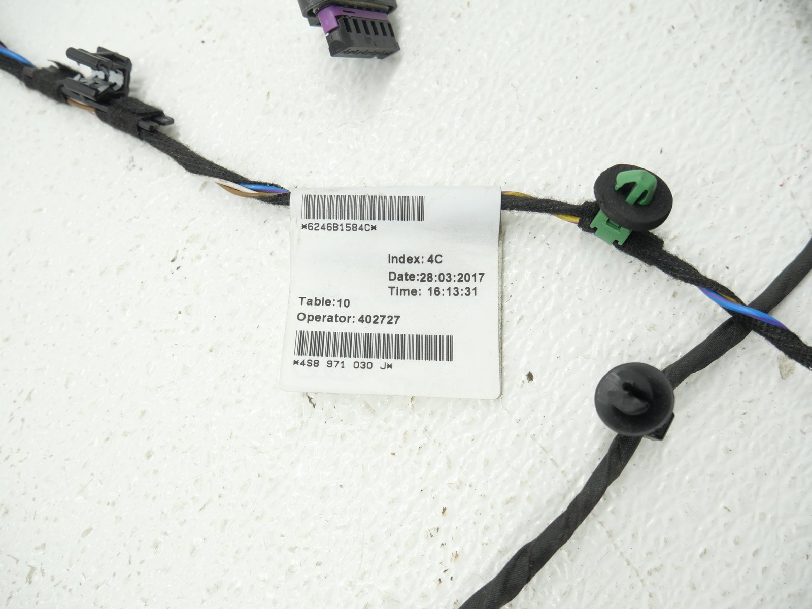 Audi R8 Plus Spyder 2017-2018 Front Right Door wiring harness P/N 4S8971030J
