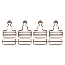 Overall Buckles, 4 Sets Retro Suspender Replacement Buckles 38mm, Copper Tone