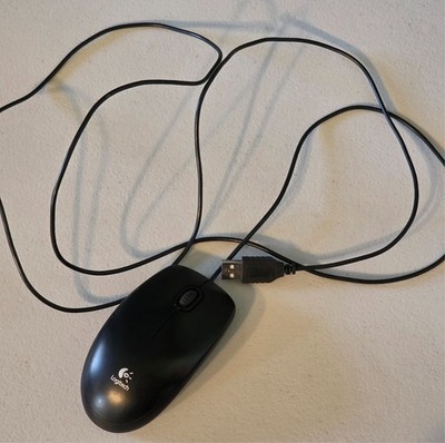 TESTED Logitech B100 Corded Mouse   Wired USB Mouse Black