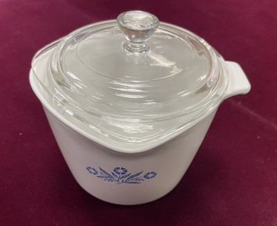 Corning Ware P55B Blue Cornflower Sauce Maker 32 Oz/4 Cup/1 Qt.  & Lid No Handle