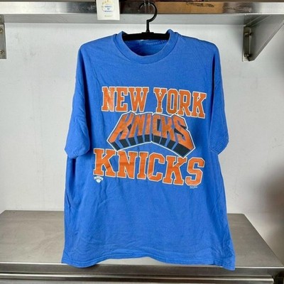 Vtg 90s New York Knicks Basketball NBA Blue Color Unisex T shirt Reprint WA3905