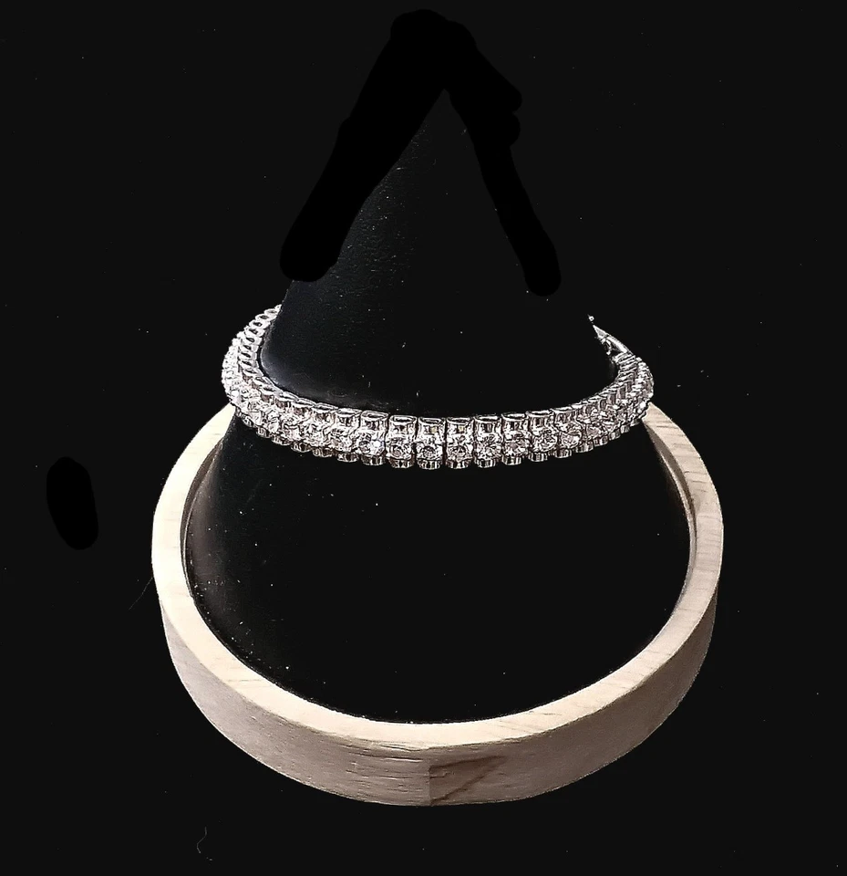 Pulsera Tenis MONET Sensacional 7" Largo '48' Brillante Estrás 💎 ECU Jy1  Foto 3 de 4