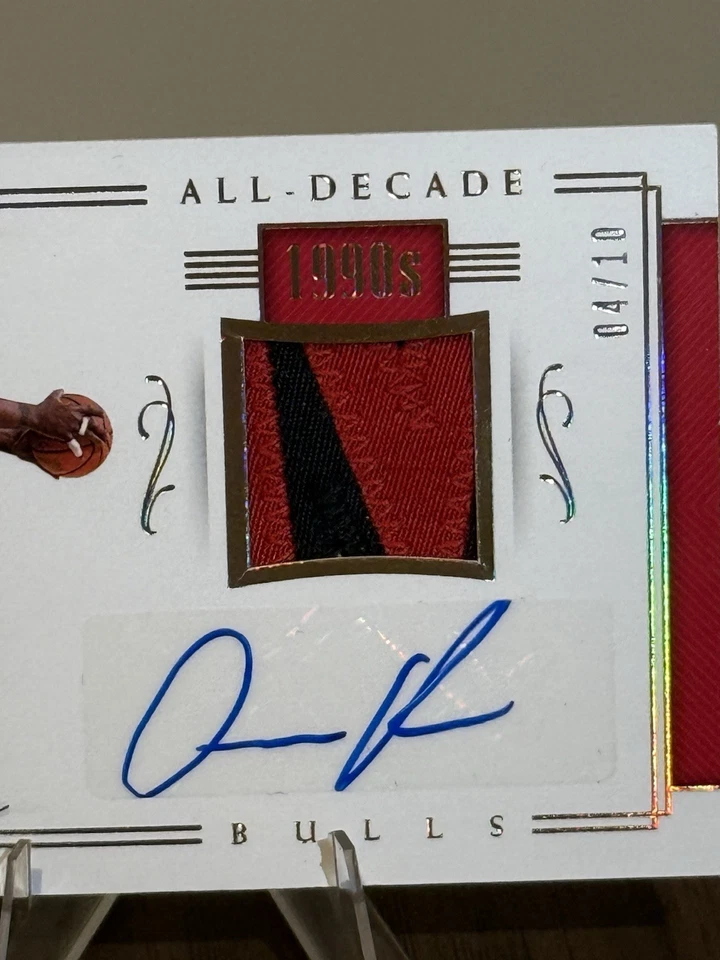 2017 National Treasures Dennis Rodman Gold Patch Auto /10 Game Worn *read desc* - Image 3 of 4