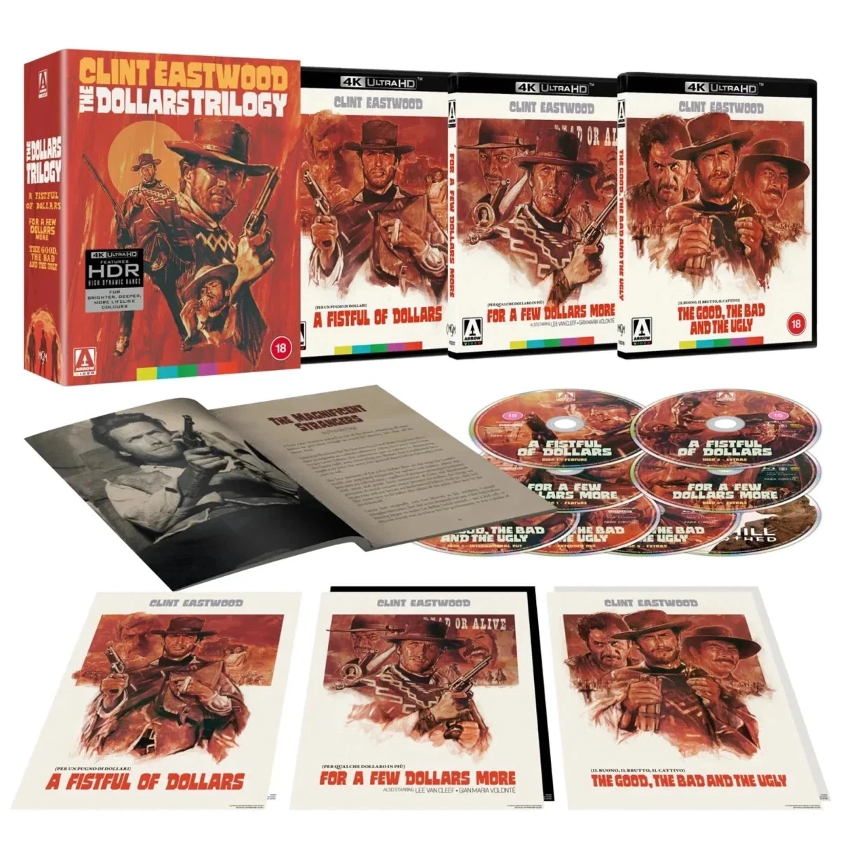 The Dollars Trilogy 4K UHD Blu-ray - Limited Edition - Arrow UK Exclusive - OOP